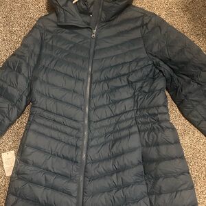 Lands' End Women's Puffer Jacket - Dark Blue